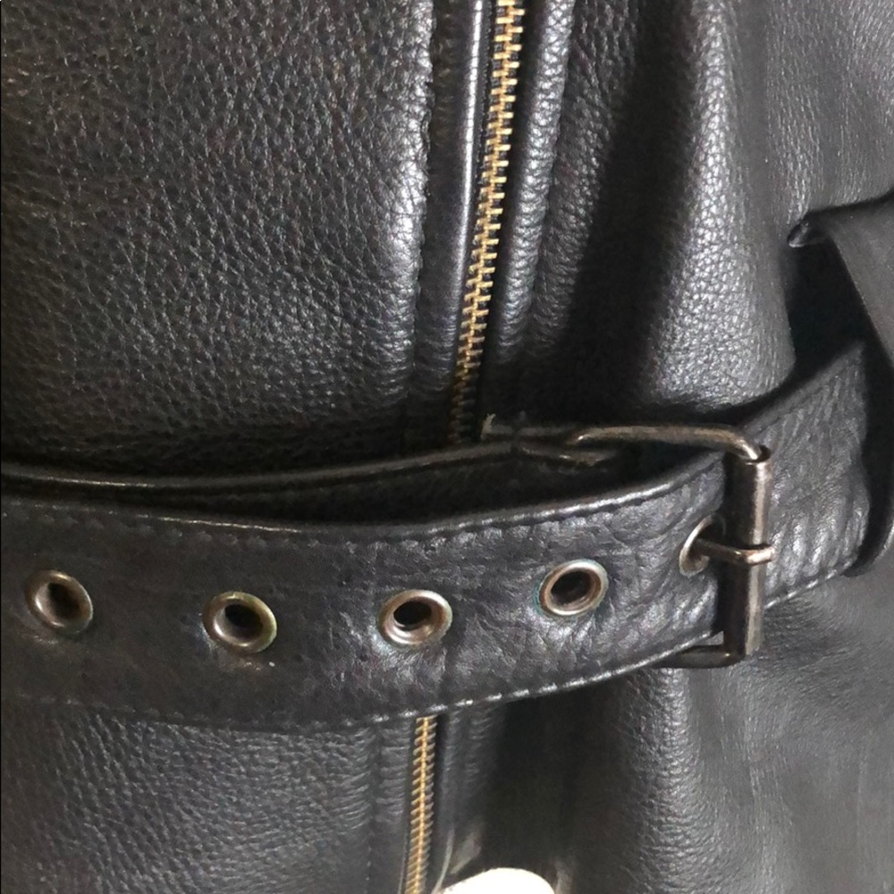 Women’s Wilson Black Leather Moto Jacket - Picture 4 of 10